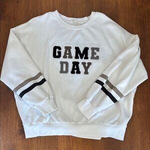 White 'Game Day' Sweatshirt